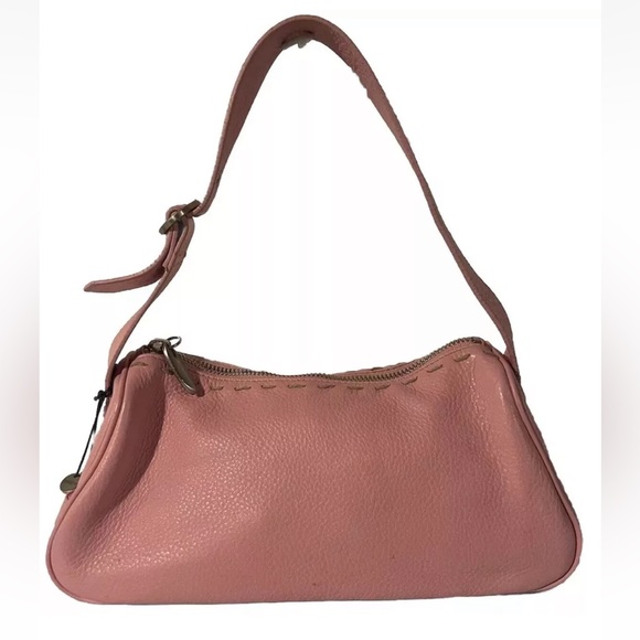 Sigrid Olsen Small  Hobo Purse/Shoulder Bag Genuine Smooth Leather Light Pink - Picture 2 of 15